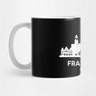 Frankfurt am Main Skyline, white Mug